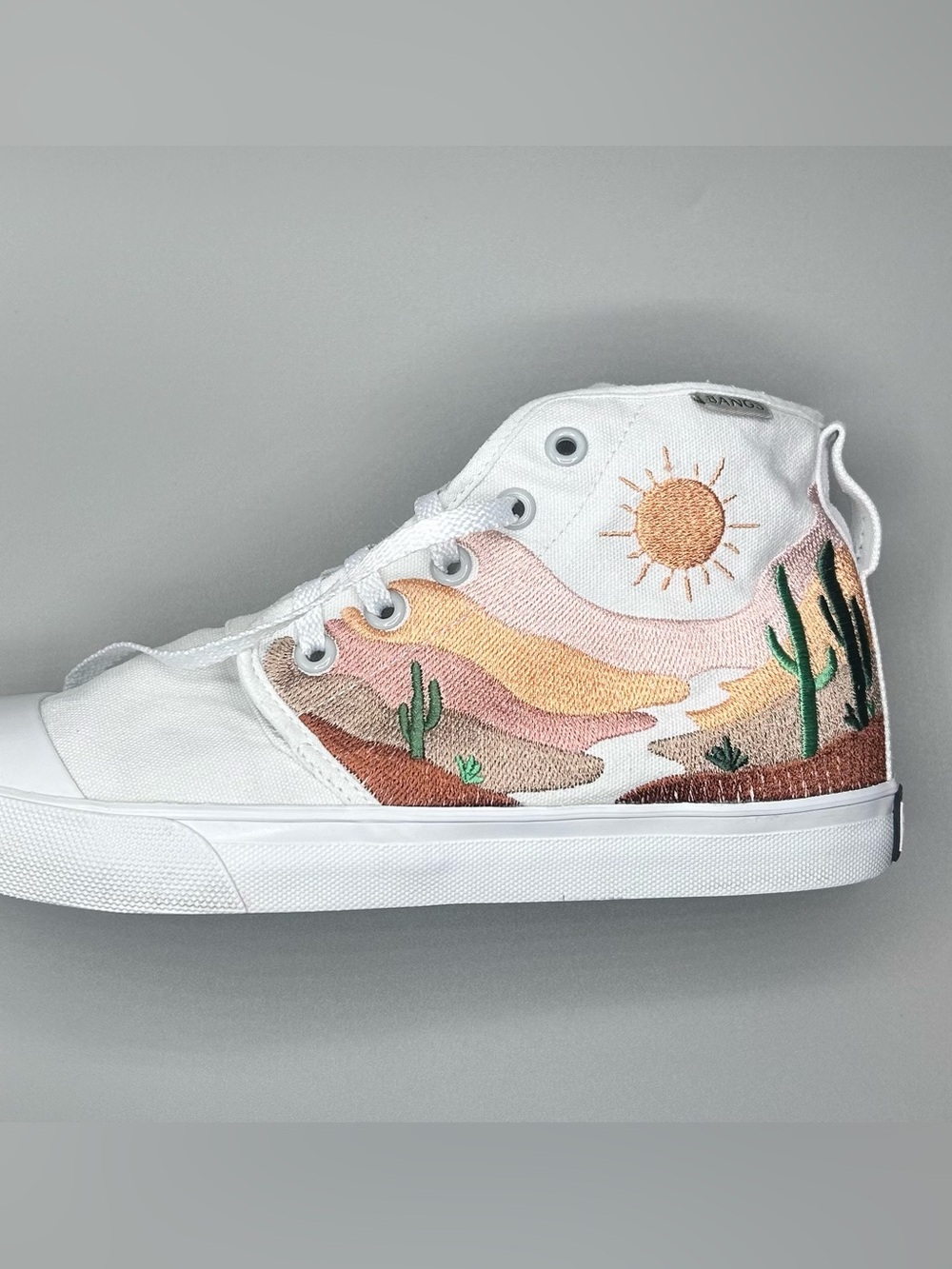 BANGS Desert Daisy - High-Top Canvas Sneakers with Desert Embroidery